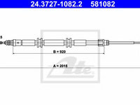 Cablu, frana de parcare RENAULT KANGOO Express (FW0/1_) (2008 - 2020) ATE 24.3727-1082.2