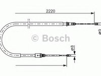 Cablu, frana de parcare RENAULT LAGUNA II (BG0/1_), RENAULT LAGUNA II Sport Tourer (KG0/1_) - BOSCH 1 987 477 652