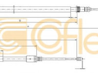 Cablu, frana de parcare RENAULT LAGUNA III (BT0/1) (2007 - 2016) COFLE 10.6793 piesa NOUA