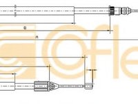 Cablu, frana de parcare RENAULT SCENIC I (JA0/1) (1999 - 2003) COFLE 10.6681 piesa NOUA