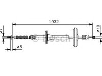 Cablu, frana de parcare SAAB 9-3 Combi (YS3F) (2005 - 2016) BOSCH 1 987 482 021 piesa NOUA