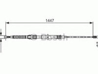 Cablu, frana de parcare SEAT ALTEA (5P1) (2004 - 2020) BOSCH 1 987 477 958