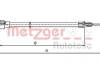 Cablu, frana de parcare SEAT CORDOBA limuzina (6K1, 6K2), VW POLO (6N1), VW POLO limuzina (6KV2) - METZGER 10.7137