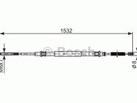 Cablu frana de parcare SEAT EXEO ST (3R5) - OEM - MAXGEAR: 32-0093 - W02360003 - LIVRARE DIN STOC in 24 ore!!!