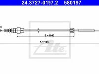 Cablu, frana de parcare SEAT IBIZA IV (6L1) (2002 - 2009) ATE 24.3727-0197.2 piesa NOUA