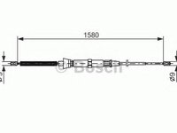 Cablu, frana de parcare SEAT IBIZA IV (6L1) (2002 - 2009) BOSCH 1 987 477 806 piesa NOUA