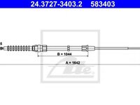 Cablu, frana de parcare SEAT IBIZA V (6J5), SEAT IBIZA V SPORTCOUPE (6J1), VW POLO (6R, 6C) - ATE 24.3727-3403.2