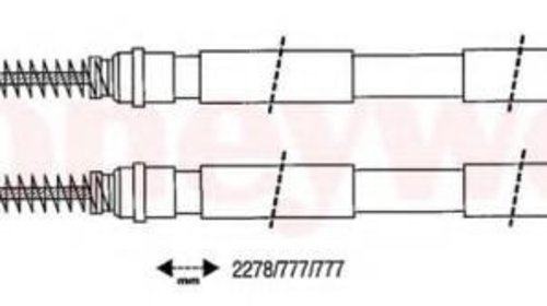 Cablu, frana de parcare SEAT RONDA (022A), SE