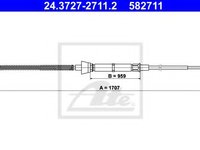 Cablu, frana de parcare SEAT TOLEDO IV (KG3) (2012 - 2016) ATE 24.3727-2711.2 piesa NOUA