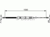 Cablu frana de parcare SKODA CITIGO - OEM - BOSCH: 1987477806|1 987 477 806 - W02601989 - LIVRARE DIN STOC in 24 ore!!!