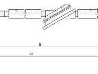 Cablu frana de parcare SKODA OCTAVIA 1U2 ADRIAUTO AD030236