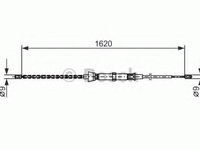 Cablu, frana de parcare SKODA OCTAVIA (1U2), SKODA OCTAVIA Combi (1U5) - BOSCH 1 987 477 684