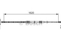 Cablu, frana de parcare SKODA OCTAVIA I (1U2) (1996 - 2010) BOSCH 1 987 477 704 piesa NOUA