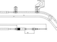 Cablu frana de parcare SKODA SUPERB 3U4 LINEX LIN390109