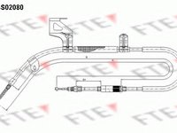 Cablu, frana de parcare SKODA SUPERB limuzina (3U4) - FTE FBS02080