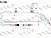 Cablu, frana de parcare SKODA SUPERB limuzina (3U4) - FTE FBS02081