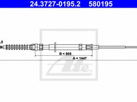 Cablu, frana de parcare SKODA YETI (5L) (2009 - 2020) ATE 24.3727-0195.2