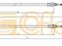 Cablu, frana de parcare SMART CITY-COUPE (450) (1998 - 2004) COFLE 10.9336 piesa NOUA