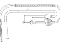 Cablu, frana de parcare spate stanga (44009100 TEXTAR) MINI