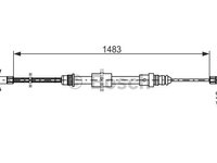 Cablu, frana de parcare stanga (1987477462 BOSCH) RENAULT