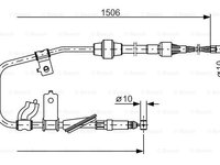 Cablu, frana de parcare stanga (1987477789 BOSCH) HONDA,ROVER