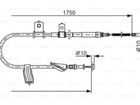 Cablu, frana de parcare stanga (1987482352 BOSCH) SUBARU