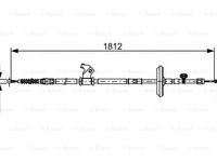 Cablu, frana de parcare stanga (1987482503 BOSCH) CHEVROLET,OPEL,VAUXHALL