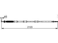 Cablu, frana de parcare stanga (1987482891 BOSCH) FIAT