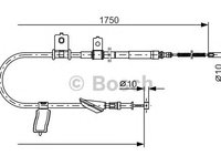 Cablu frana de parcare SUBARU LEGACY OUTBACK (BG) - OEM - BOSCH: 1987482351|1 987 482 351 - W02603044 - LIVRARE DIN STOC in 24 ore!!!