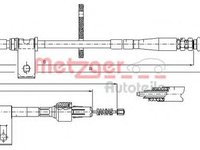 Cablu, frana de parcare SUZUKI JIMNY (FJ) (1998 - 2016) METZGER 17.5041 piesa NOUA