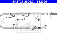Cablu, frana de parcare SUZUKI SWIFT III (MZ, EZ) (2005 - 2016) ATE 24.3727-2005.2 piesa NOUA