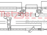 Cablu, frana de parcare SUZUKI SX4 (EY, GY) (2006 - 2016) METZGER 17.5067 piesa NOUA