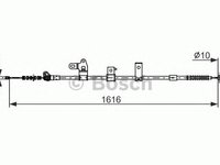 Cablu frana de parcare TOYOTA COROLLA 00-07 - stanga - punte spate - Cod intern: W20136074 - LIVRARE DIN STOC in 24 ore!!!