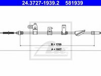 Cablu, frana de parcare TOYOTA COROLLA Verso (ZER_, ZZE12_, R1_) (2004 - 2009) ATE 24.3727-1939.2