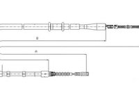 Cablu frana de parcare VOLKSWAGEN A80 91- stanga/dreapta - OEM-MAXGEAR: 32-0400|32-0400 - W02110557 - LIVRARE DIN STOC in 24 ore!!!