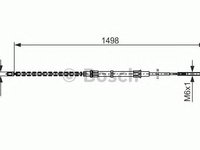 Cablu frana de parcare VOLKSWAGEN GOLF Mk II (19E, 1G1) - OEM - MAXGEAR: 32-0095 - W02171487 - LIVRARE DIN STOC in 24 ore!!!