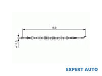 Cablu, frana de parcare Volkswagen VW TRANSPORTER Mk V platou / sasiu (7JD, 7JE, 7JL, 7JY, 7JZ, 7F 2003-2016 #2 1987482376