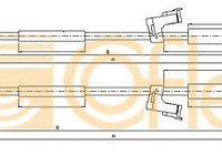 Cablu, frana de parcare VOLVO S40 II (MS) (2004 - 2016) COFLE 10.8227 piesa NOUA