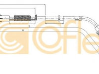 Cablu, frana de parcare VOLVO S80 II (AS) (2006 - 2016) COFLE 10.8071 piesa NOUA