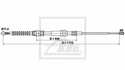 Cablu, frana de parcare VW CADDY III caroseri