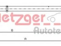 Cablu, frana de parcare VW GOLF Mk III Cabriolet (1E7), VW GOLF Mk III (1H1), VW GOLF Mk III Estate (1H5) - METZGER 10.7406