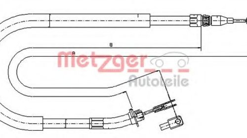 Cablu, frana de parcare VW LT II caroserie (2