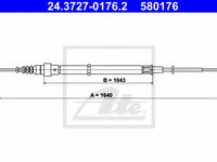 Cablu, frana de parcare VW POLO (9N) (2001 - 2012) ATE 24.3727-0176.2 piesa NOUA