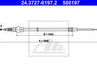 Cablu, frana de parcare VW POLO (9N_) (2001 - 2012) ATE 24.3727-0197.2