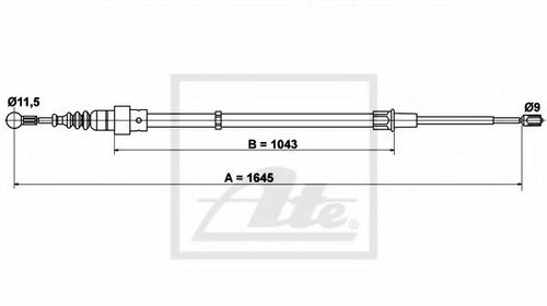 Cablu, frana de parcare VW POLO (9N) (2001 - 