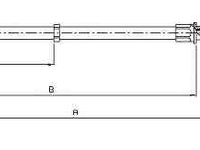 Cablu frana de parcare VW POLO 9N LINEX LIN390107