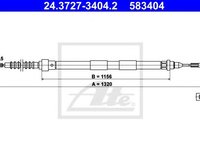 Cablu, frana de parcare VW SHARAN (7M8, 7M9, 7M6) (1995 - 2010) ATE 24.3727-3404.2 piesa NOUA