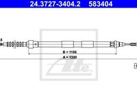 Cablu, frana de parcare VW SHARAN (7M8, 7M9, 7M6), SEAT ALHAMBRA (7V8, 7V9) - ATE 24.3727-3404.2