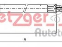 Cablu, frana de parcare VW TOURAN (1T1, 1T2) - METZGER 10.7625