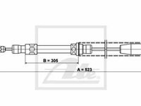 Cablu frana mana ALFA ROMEO 155 167 TEXTAR 44044200 PieseDeTop